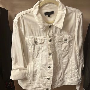 White “denim” jacket Talbots size Large